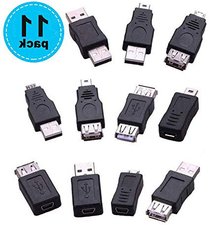 Adaptadores y convertidores OTG 5 pin Eletryc de USB y USB micro macho a hembra para ordenador, tableta, PC o teléfono celular 10 adapter