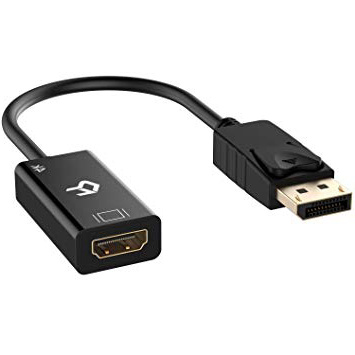 Rankie Adaptador DisplayPort a HDMI, Resolución 4K HDTV Convertidor, Negro