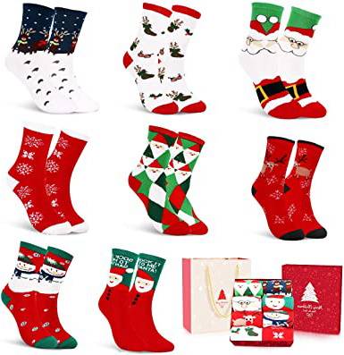 Calcetines de Navidad, 8 Pares