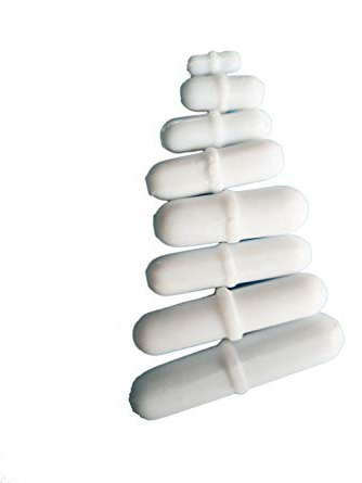 8 piezas mezclador agitador magnético Bar Stir Bar color blanco