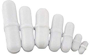 7pcs PTFE magnético Agitador mezclador Stir Bar Color Blanco
