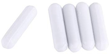 TOPINCN 5 Unids Mezclador Agitador Magnético Stir Bar Tipo-C Color Blanco PTFE Stir Bar Laboratorio Agitador Flea Lab para Mezclador Magnético(7 * 30mm)