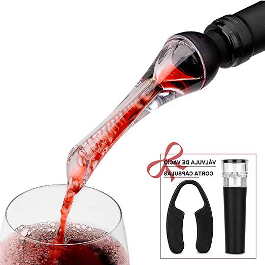 Mafiti Decantador Aireador de Vino Profesional. Elegante y práctico para amantes del Vino. Vertedor de vinos ideal para fiestas y eventos.