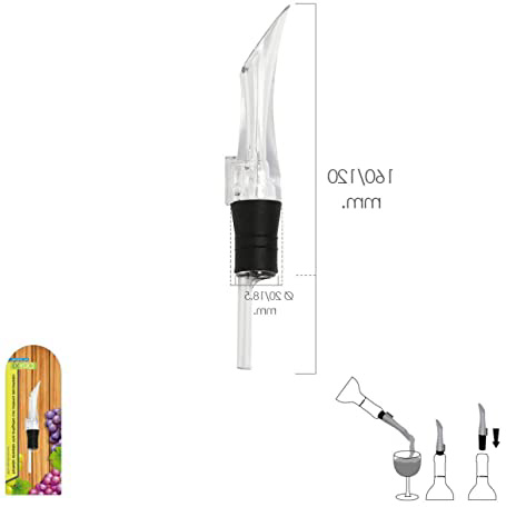 Oryx 5057060 Vertedor Aireador Vino Antigoteo Con Sistema Decantador