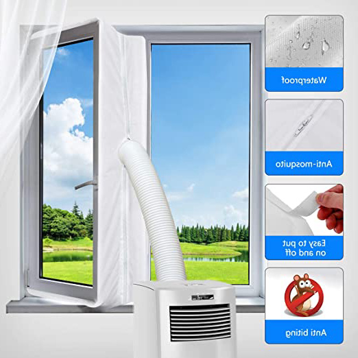 Aozzy para aparatos de Aire Acondicionado portátiles Cubierta de Ventana AirLock, Pantalla para Evitar la Entrada de Aire Caliente Accesorio de Sistema de Aire Acondicionado