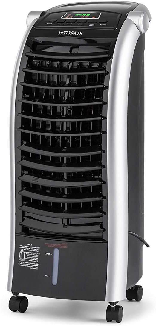 
                
                    
                    
                

                
                    
                    
                        KLARSTEIN Maxfresh - Enfriador de Aire 3 en 1, Climatizador evaporativo, 55 W, 444 m³/h, 4 velocidades, 3 Modos: Normal, Naturaleza, Noche, Temporizador hasta 15 h, Capacidad: 6 L, Negro
                    
                

                
                    
                    
                
            