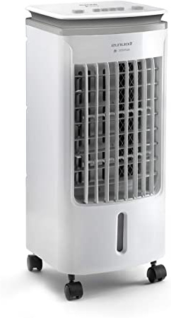 Taurus R501 - Climatizador evaporativo portátil y compacto, ventilador refrescante, enfría, ventila, humidifica, 3 velocidades, 5L, Filtro anti-polvo, Incluye 2 contenedores de hielo