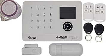 DadVu Kit de Sistema de Alarma para el hogar DV-1A3G V2, Modelo 2020, Wireless, WiFi de 2,4 GHz, gsm, 100 Zonas de Alarma, aplicación DadVu (Smart Life - Tuya)