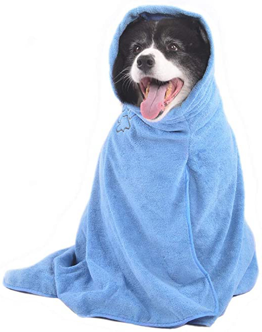 Winthome Albornoz de Baño Super Absorbente para Perro Secado Microfibra