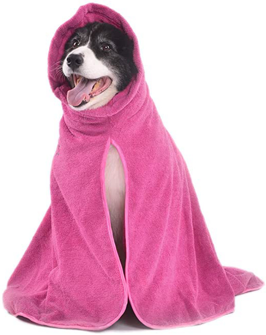 Winthome Albornoz de Baño Super Absorbente para Perro Secado Microfibra