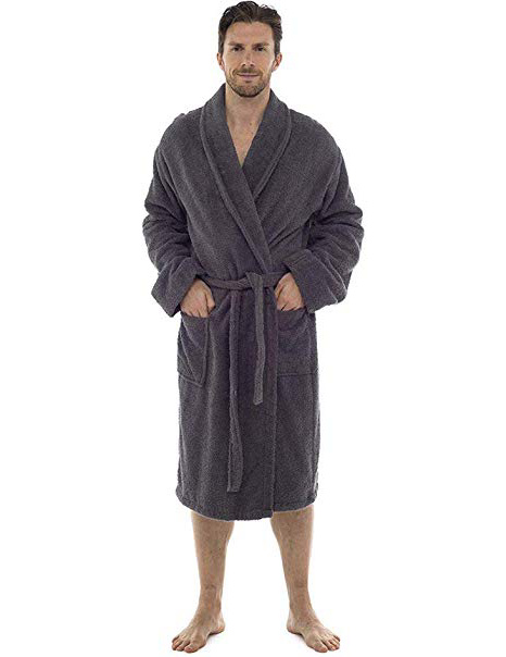 CityComfort Bata de baño para Hombres Bata de algodón 100% Terry Albornoz Albornoz Baño Ideal para Gimnasio Ducha SPA Hotel Bata Tamaño de Vacaciones M/L, L/XL, 2XL, 3XL y 4XL