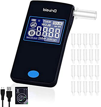 







Drivaid Alcoholímetro Electroquímico, Detector Portátil Recargable Alcohol de Aliento con Digital Pantalla LED，Sensor Semiconductor，20 Boquillas







