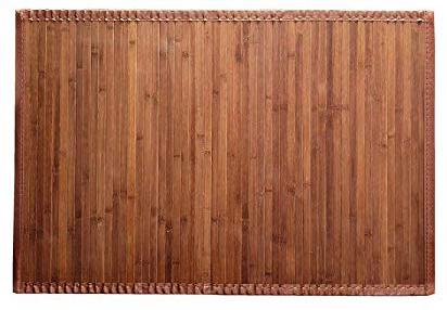 Solagua 8 Modelos 4 Medidas de Alfombra Bambu Antideslizante/Alfombra de Madera Salon, baño, Cocina y Multiusos (60 x 120 cm, Marrón)