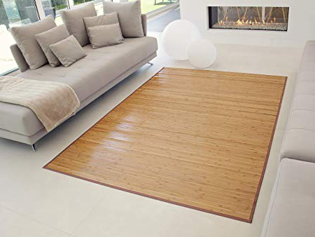 TEJIDOS EL MUNDO Alfombra SALÓN BAMBÚ 100x150 cm MARRÓN