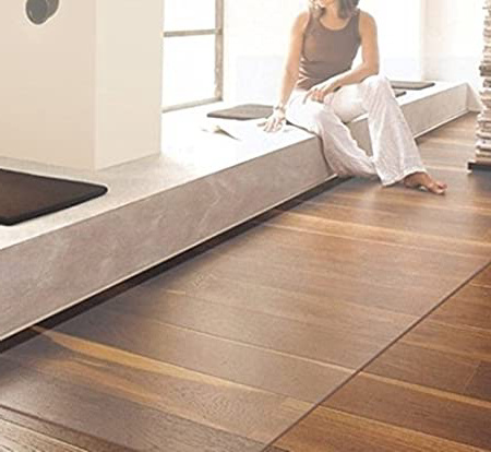 Soclear – bajo Silla – Soft Glass – Alfombra PVC – Protección parqué Suelo – Protección Ordenador – Alfombra de Entrada, plástico, Transparent 1mm, 60 cm x 90 cm