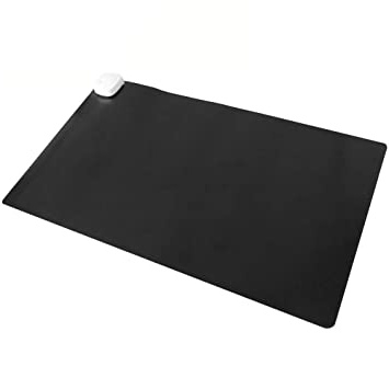 PrimeMatik - Alfombra y Superficie térmico con calefacción para Escritorio Suelo y pies de 60 x 36 cm 85W Negro