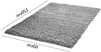 VEVICE - Alfombra de Yoga Suave, contemporánea, Antideslizante, para Sala de Estar, Dormitorio Gris Gris 60 * 120cm