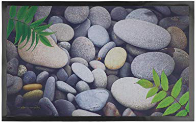 Montse Interiors, S.L. Alfombra Cocina Microfibra Antideslizante Piedras (BAMBÚ, 50x80)