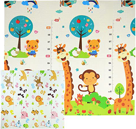CCLIFE Alfombra de Juegos Reversible