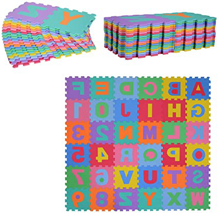 HOMCOM Alfombra Puzzle Infantil 36