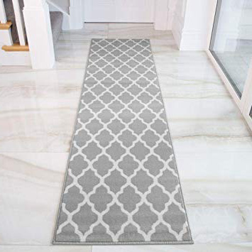 The Rug House Alfombra Clásica Gris Enrejado Tacto Suave Milan 1799-H22-6 Tamaños
