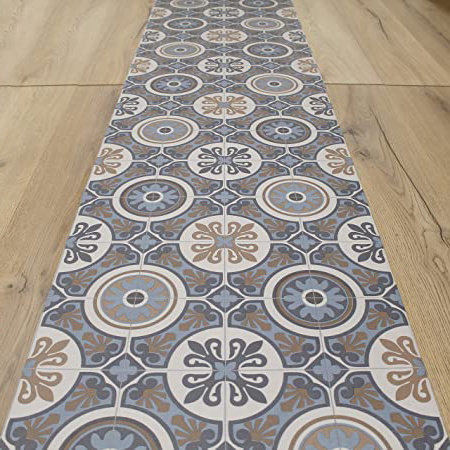 Alfombra de vinilo para cocina, baño – al medio metro – Alfombra de vinilo, fondo de PVC expandido – Ancho 50 cm