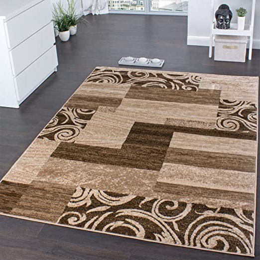 Alfombra para Sala De Estar Alfombra para Decoración Interior Beige Marrón, tamaño:160x220 cm