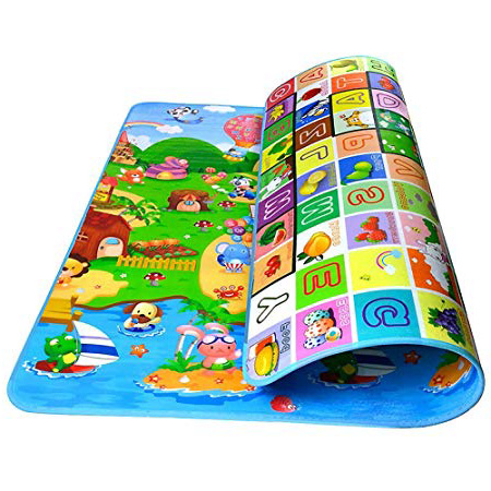 Alfombra Espuma Alfombra de Juegos para Bebes Alfabeto Animales 200x180x0.5cm