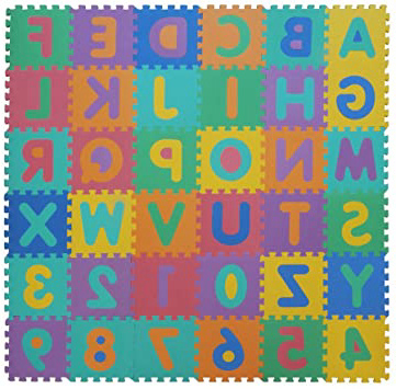 VeloVendo® Alfombra Puzzle Infantiles con Certificado CE & TÜV | Suelo de Espuma EVA | Tapete de Juego | Alfombra Suave para Bebé | Manta Juegos (Letras + Números)