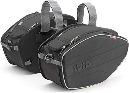 Givi EA101B Easy Bag Alforja para Motos Deportivas, Volumen 19-25 litros, Carga Máxima 5 Kg por Bolso, Negro