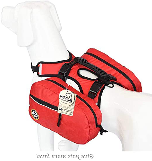 OSPet - Mochila para Silla de Montar para Perro, Desmontable, se Convierte instantáneamente en arnés, alforja Ajustable para Viajar, Senderismo, Acampada