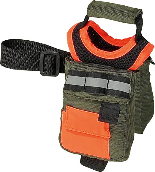 Karlie K&F Multifunction Alforja para Perros Tamaño M, Ve, Verde-Naranja, M = 14 x 24cm