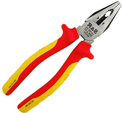 







S&R Alicates para electrista universal 200mm VDE Serie 1000V. Alicate aleman profesional






