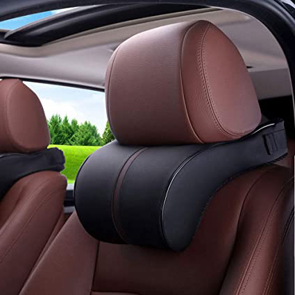 HomDSim Coche La almohada Almohadilla de apoyo para el cuello del asiento del automóvil, Espuma de memoria, Almohadilla de apoyo para la cabeza Cojín para el reposacabezas de conducción Relajarse