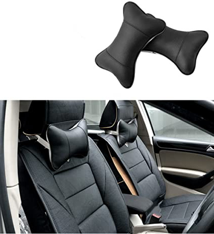 Katech 2 Piezas de Almohadillas de Cuello de Coche apoyabrazos Respirable Cuello Soporte de Almohada ergonómico Almohada de Cuello Cómodo Coche de Viaje Almohada