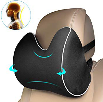 Almohada Cervical para Coche - Feagar Ergonomico almohada cervical - Ortopedico cojin reposacabezas para el alivio del dolor de cuello, Negro