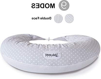 Dilamababy Almohada Embarazada para Dormir Cojin Lactancia en Copos de Memory y Waterfoam Almohada Embarazo Viscoelastica Multifuncional Ideal para Mama y Bebé Tela 100% Algodón Certificado Oeko-Tex