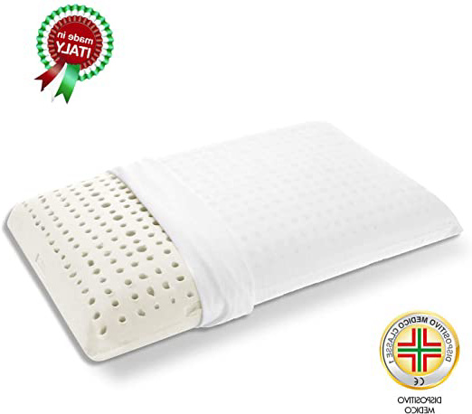goldflex Seifenförmiges Latex-Kopfkissen, 14 cm de Altura, con Canales de oxidación, atmungsaktiv, con un ácido Schutzgewebe de 100% algodón referido