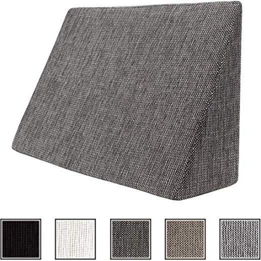 Cojín de cuña para Sala de Estar y Dormitorio, cojín de Lectura, cojín Relax, Respaldo, Almohada de Vientre // Cojín de cuña para acostarse y Sentarse (5 Colores para Elegir) (Gris)