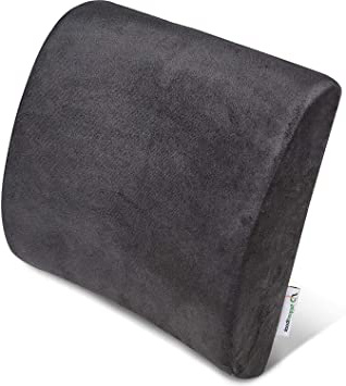 Supportiback Cojín Lumbar Ortopédico Memory Foam para Sillas de Oficina y Asientos de Coche para el Alivio del Dolor de la Zona Lumbar, Lesiones de Coxis y Dolor de Ciática- Soporte Lumbar Ergonómico