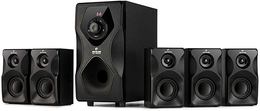 auna Concept 720 - Sistema de Altavoces 5.1 , Sistema de Audio Envolvente Activo , Subwoofer OneSide 6,5" , Bluetooth , Puerto USB SD , Sintonizador FM/MW , Balanced Sound Concept , Mando a Distancia