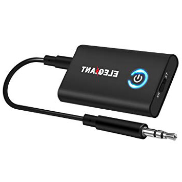 ELEGIANT Transmisor Bluetooth 5.0, Adaptador 2 en 1 para TV Coche, Jack 3,5 mm Receptor Audio Música Baja Latencia en Modo RX TX, Conexión multipunto para Altavoz MP3/MP4 DVD Sistema Estéreo etc.