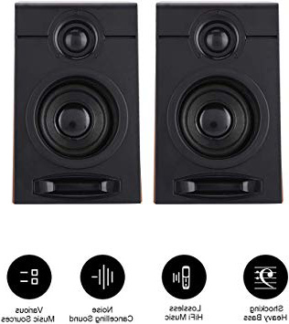 Diyeeni Altavoces para computadora 5V / 1A 3in Altavoz Grande HiFi Music PC sin subwoofer Adecuado para TV, computadora, Tablet PC, teléfono y Otros Dispositivos de Audio