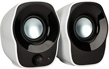Logitech Z120 Sistema de Altavoces Compacto para PC, Entrada Audio 3,5mm, USB, Controles Integrados, Distribución de Cable, Ordenador/Smartphone/Tablet/Reproductor de Música , Blanco/Negro