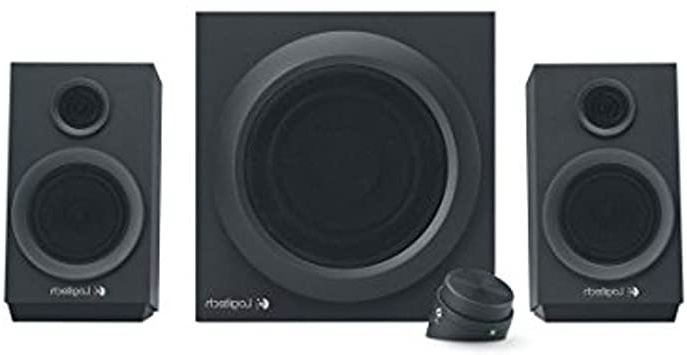 Logitech Z333 2.1 Sistema de Altavoces con Subwoofer, Sonido Impactante, 80 Vatios de Pico, Graves Potentes, Entradas de 3.5 mm/RCA, Enchufe EU, PC/PS4/Xbox/TV/Móvil/Tablet, Negro
