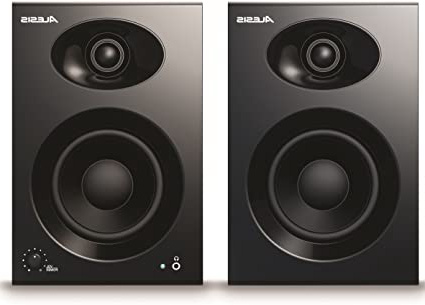 Alesis Elevate 4 - Pareja de altavoces de escritorio y monitores de estudio amplificados, para producción musical, PC/Mac, multimedia, juegos, 50 W
