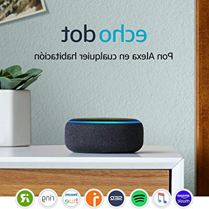 Echo Dot (3.ª generación) - Altavoz inteligente con Alexa, tela de color antracita