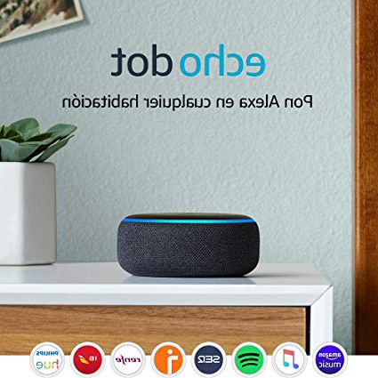 Echo Dot (3.ª generación) - Altavoz inteligente con Alexa, tela de color antracita
