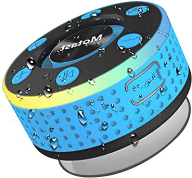 Motast Altavoz Bluetooth, IP7 Impermeable Altavoz Ducha, Bluetooth 5.0 Altavoz Portatil Bluetooth con Luz LED de respiración, 360 ° Sonido Estéreo, Potente Ventosa, para el Hogar, Aire Libre, Viajes