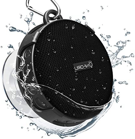 Onforu Altavoz Portátil Bluetooth Ducha, Speaker Inalámbrico con Sonido Estéreo, Bluetooth 5.0 y 10 Horas de Reproducción IPX7 Impemeable, Mini Altavoz para Deporte Piscina Playa Baño Hogar